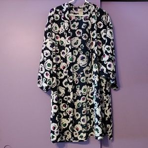 Black and white open kimono